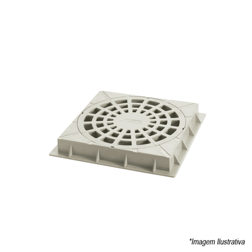 Grelha com Suporte para Caixa de Areia 300mm Bege 13150 Amanco
