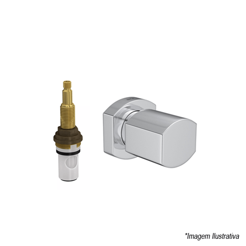 Acabamento para Registro de Pressão 1´ 1/2 Volta Cromado - Deca Acabamento para Registro de Pressão 1´ 1/2 Volta Cromado - Deca