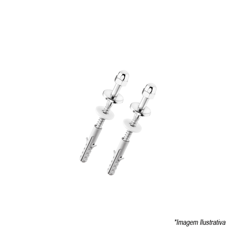 Conjunto de Parafuso para Fixação de Vaso Sanitário ou Mictório Inox - Docol Conjunto de Parafuso para Fixação de Vaso Sanitário ou Mictório Inox - Docol