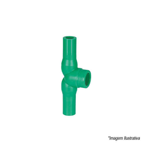 Tê Misturador PPR Fêmea/Macho/Macho Termofusão Verde 25mm  3/4´ - Amanco