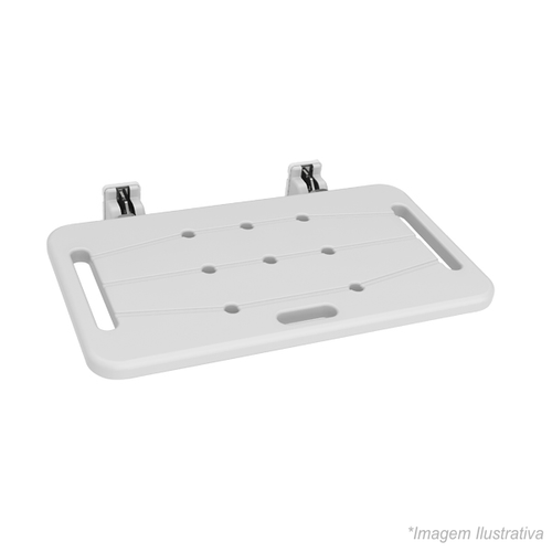 Cadeira De Banho Articulada Hotel ABS Branco PNE - Docol