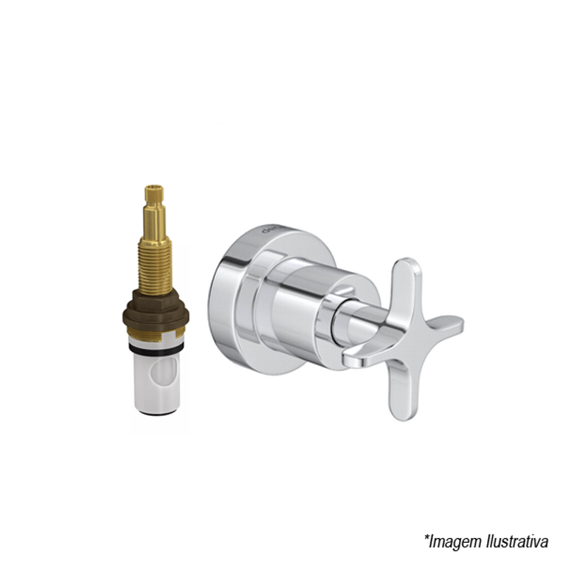 Acabamento para Registro de Pressão Flex  1´  1/2 Volta  Cromado - Deca Acabamento para Registro de Pressão Flex  1´  1/2 Volta  Cromado - Deca