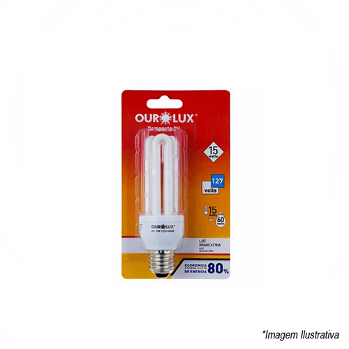 Lâmpada Eletrônica 3U 15W 127V 6400K 04020 Ourolux
