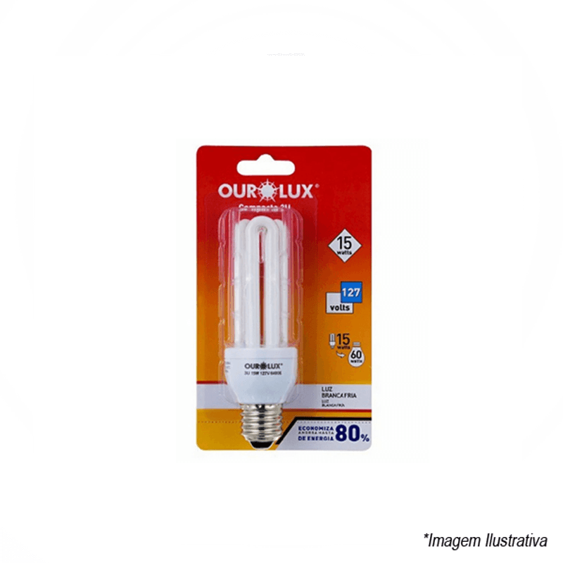 Lâmpada Eletrônica 3U 15W 127V 6400K 04020 Ourolux Lâmpada Eletrônica 3U 15W 127V 6400K 04020 Ourolux