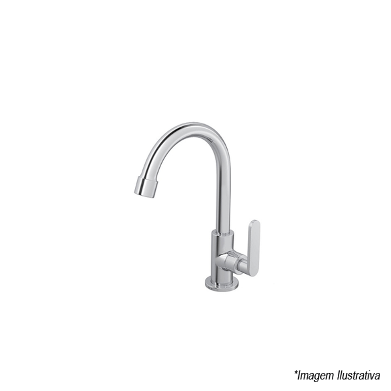 Torneira para Banheiro de Bancada Bica Alta Cromada Flex Plus 1198.C21.CLM - Deca Torneira para Banheiro de Bancada Bica Alta Cromada Flex Plus 1198.C21.CLM - Deca