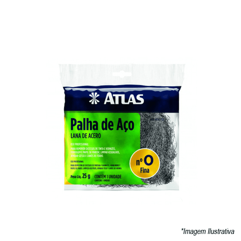 Palha de Aço Nº0 AT90/50 Atlas Palha de Aço Nº0 AT90/50 Atlas