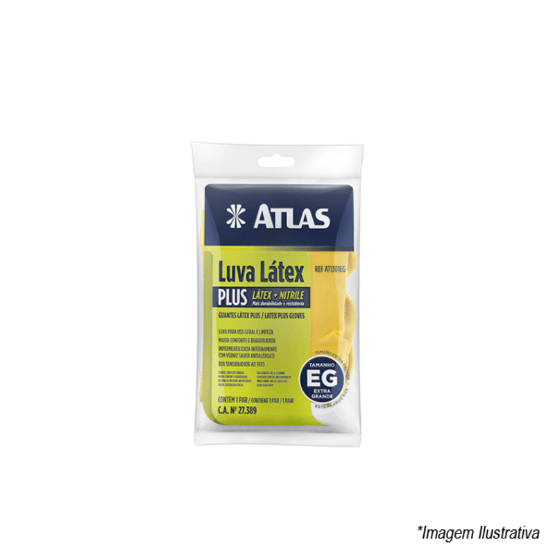Luva Latex Plus Grande AT1301G Atlas