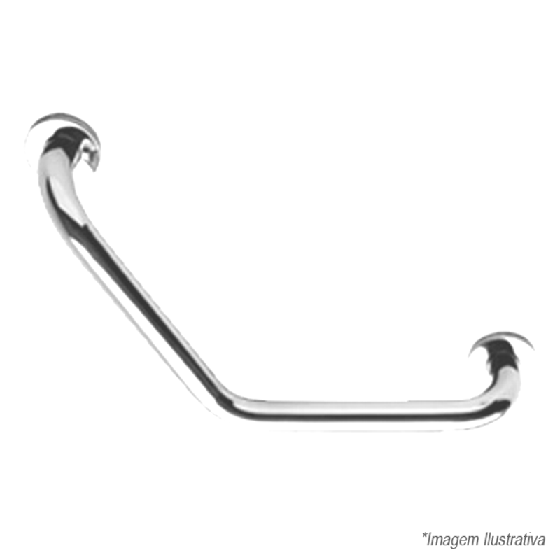 Barra de Apoio 45º Inox 40x40cm PNE - Repacar Barra de Apoio 45º Inox 40x40cm PNE - Repacar