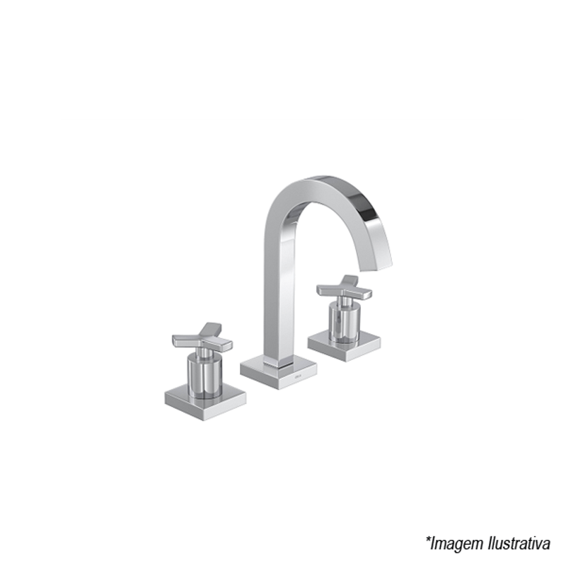 Misturador de Banheiro para Lavatório com Bica Alta Cromado TRE 1877.C14 - Deca Misturador de Banheiro para Lavatório com Bica Alta Cromado TRE 1877.C14 - Deca