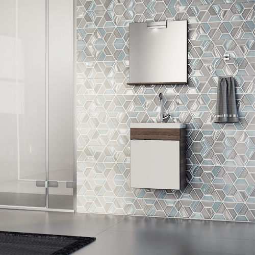 Gabinete para Banheiro com Espelho Like 41x34cm  Wengue/Branco - Celite