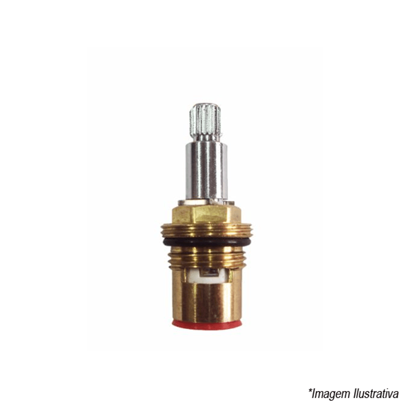Mecanismo MVC para Torneira 1/4 de Volta Estria Docol Vermelho Horário Repacar Mecanismo MVC para Torneira 1/4 de Volta Estria Docol Vermelho Horário Repacar