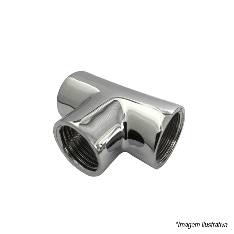 Tê 90º 1/2 Cromado 0117 Wkit Tê 90º 1/2 Cromado 0117 Wkit