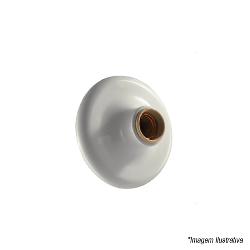 Plafon E-27 Bocal em Porcelana Branco - Vertical Plafon E-27 Bocal em Porcelana Branco - Vertical