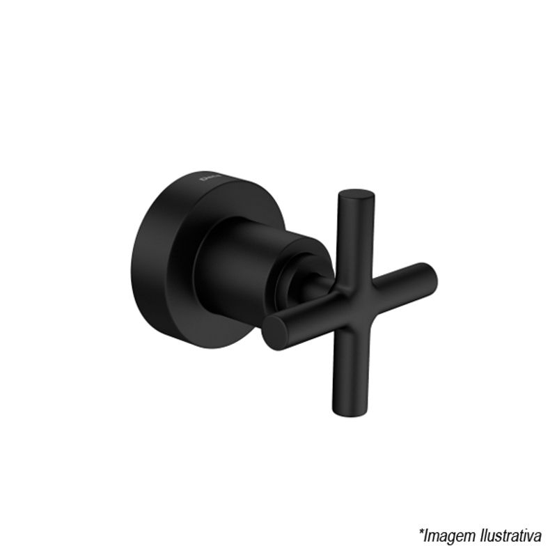 Acabamento para Registro de Gaveta Duna Clássico 3/4´ Black Matte - Deca Acabamento para Registro de Gaveta Duna Clássico 3/4´ Black Matte - Deca