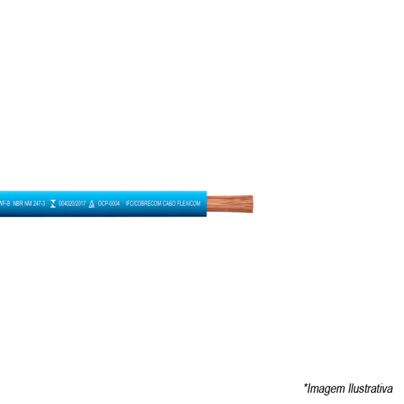 Cabo Flexível Antichama 750V 4mm Azul Metro Cobrecom Cabo Flexível Antichama 750V 4mm Azul Metro Cobrecom