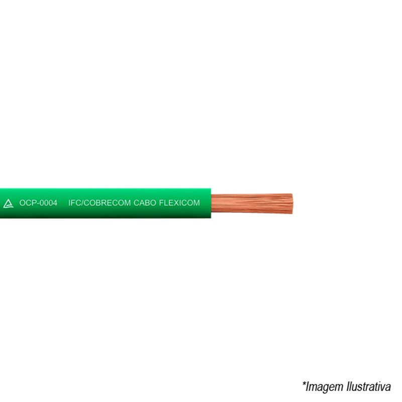 Cabo Flexível Antichama 750V 4mm Verde Metro Cobrecom Cabo Flexível Antichama 750V 4mm Verde Metro Cobrecom