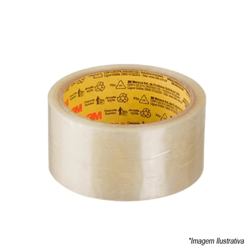 Fita Transparente de Embalagem 45x45 HB004362792 3M Fita Transparente de Embalagem 45x45 HB004362792 3M
