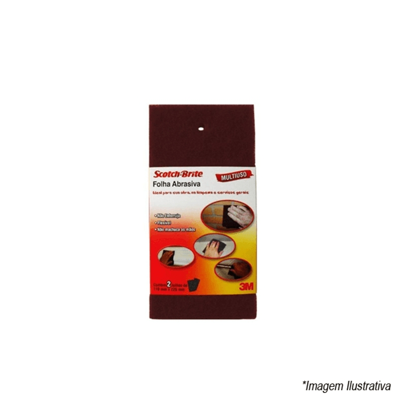 Folha de Acabamento Média Scotch-Brite HC000633665 3M Folha de Acabamento Média Scotch-Brite HC000633665 3M