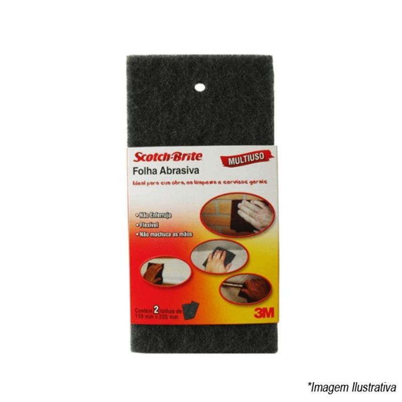 Folha de Acabamento Fina Scotch-Brite HC000633673 3M Folha de Acabamento Fina Scotch-Brite HC000633673 3M