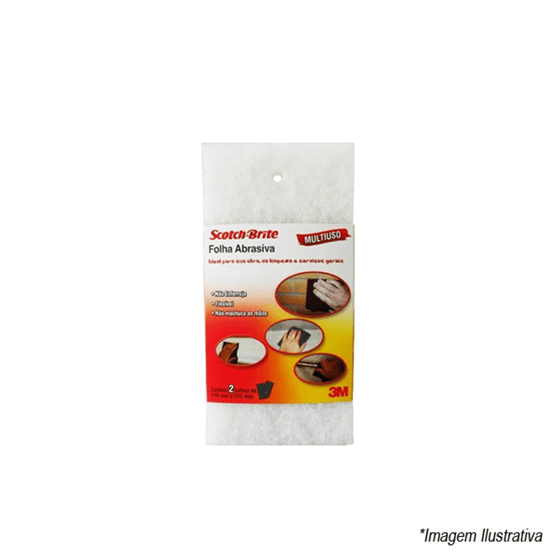 Folha de Acabamento Extra Fina Scotch-Brite HC000633681 3M Folha de Acabamento Extra Fina Scotch-Brite HC000633681 3M