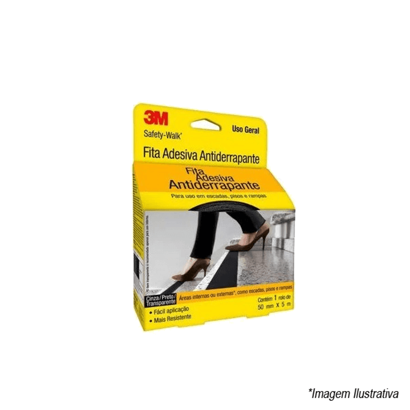 Fita Antiderrapante Safety Walk 50mmx5m Preto H0001912452 3M Fita Antiderrapante Safety Walk 50mmx5m Preto H0001912452 3M