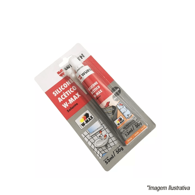 Silicone Acetico Incolor 50g W-MAX 5986318011 Wurth Silicone Acetico Incolor 50g W-MAX 5986318011 Wurth