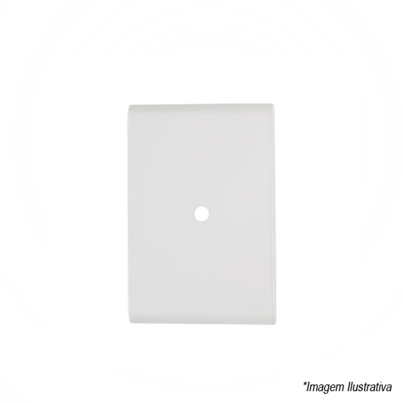 Placa 4x2 Cor Branca Com 1 Furo Diâmetro 9,5mm - LIZ  - Tramontina