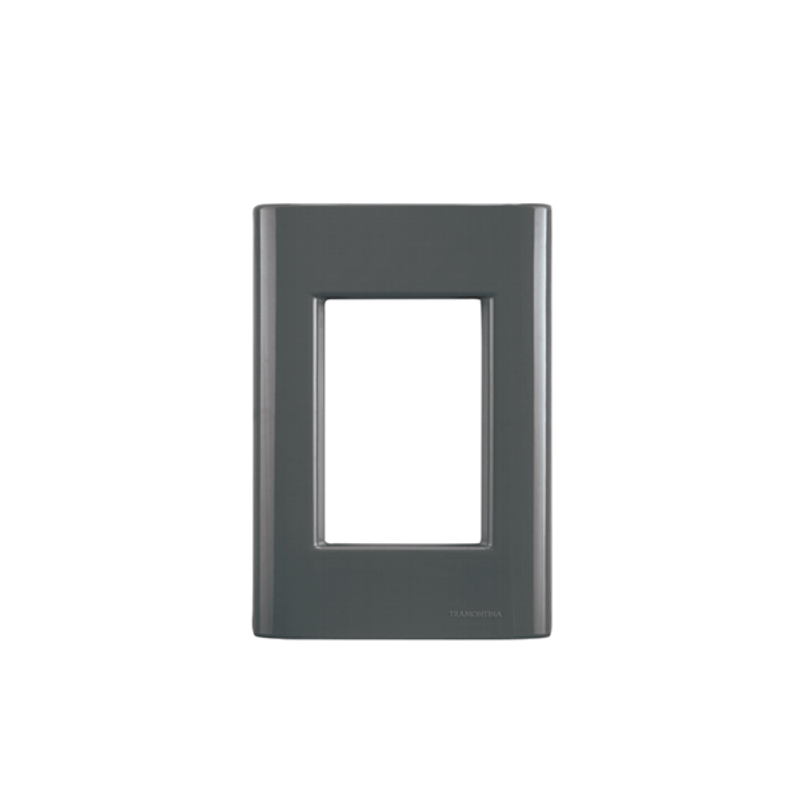 Placa 4x2 Cor Grafite 3 Postos - GIZ - Tramontina Placa 4x2 Cor Grafite 3 Postos - GIZ - Tramontina