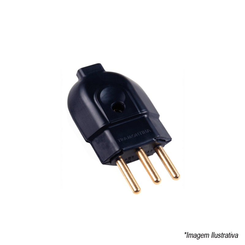 Plugue Macho 20A 250v Preto - Tramontina