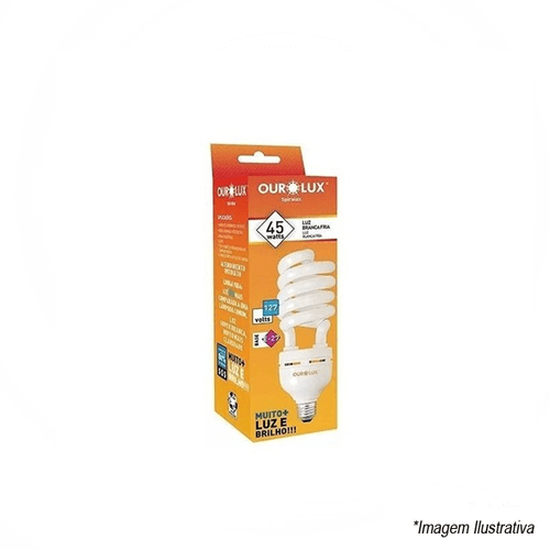 Lâmpada Eletrônica Espiral 45W 127V 6400K 04259 Ourolux