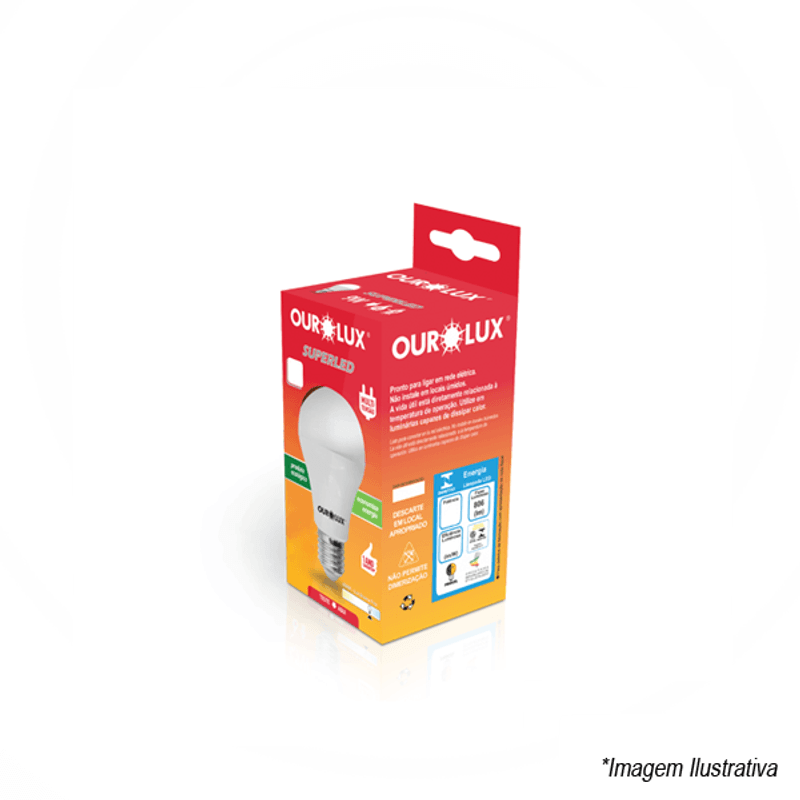 Lâmpada Led Superled Bulbo 4,7W 6500K 450LM Bivolt 20011 Ourolux Lâmpada Led Superled Bulbo 4,7W 6500K 450LM Bivolt 20011 Ourolux