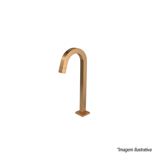 Torneira para Banheiro de Bancada Bica Alta Gold Matte TUBE 1198.GL.TUB.MT - Deca