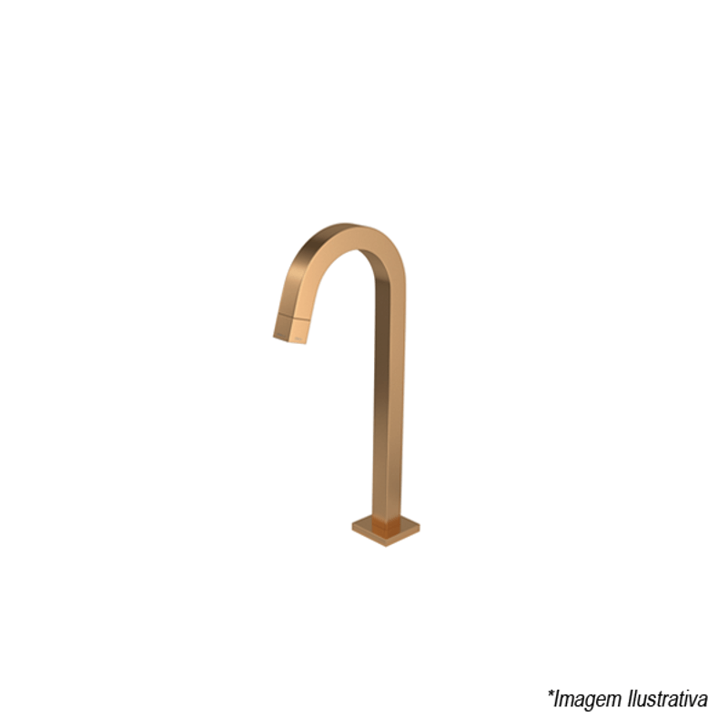 Torneira para Banheiro de Bancada Bica Alta Gold Matte TUBE 1198.GL.TUB.MT - Deca Torneira para Banheiro de Bancada Bica Alta Gold Matte TUBE 1198.GL.TUB.MT - Deca