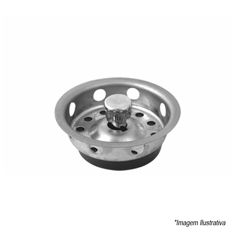 Cesta para Válvula Americana 3.1/2´ Cromada - Metais Rei Cesta para Válvula Americana 3.1/2´ Cromada - Metais Rei