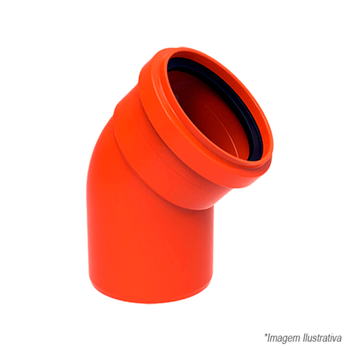 Joelho 45º Graus Esgoto Redux DN40mm Laranja - 100002821 - Tigre