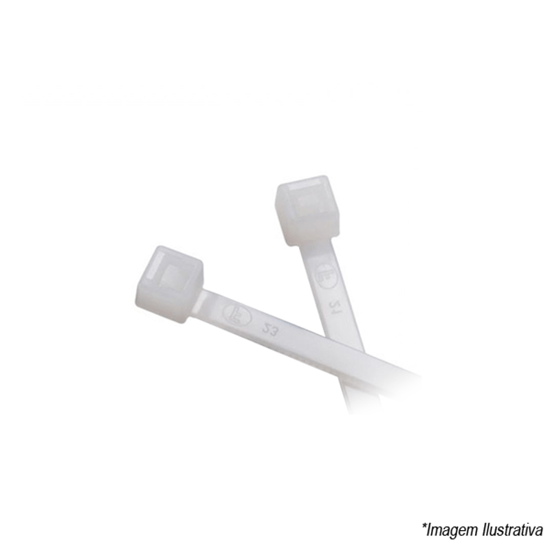 Abraçadeira Nylon Pacote com 100 Peças 3,7x15cm A-7015BR Fronte Abraçadeira Nylon Pacote com 100 Peças 3,7x15cm A-7015BR Fronte