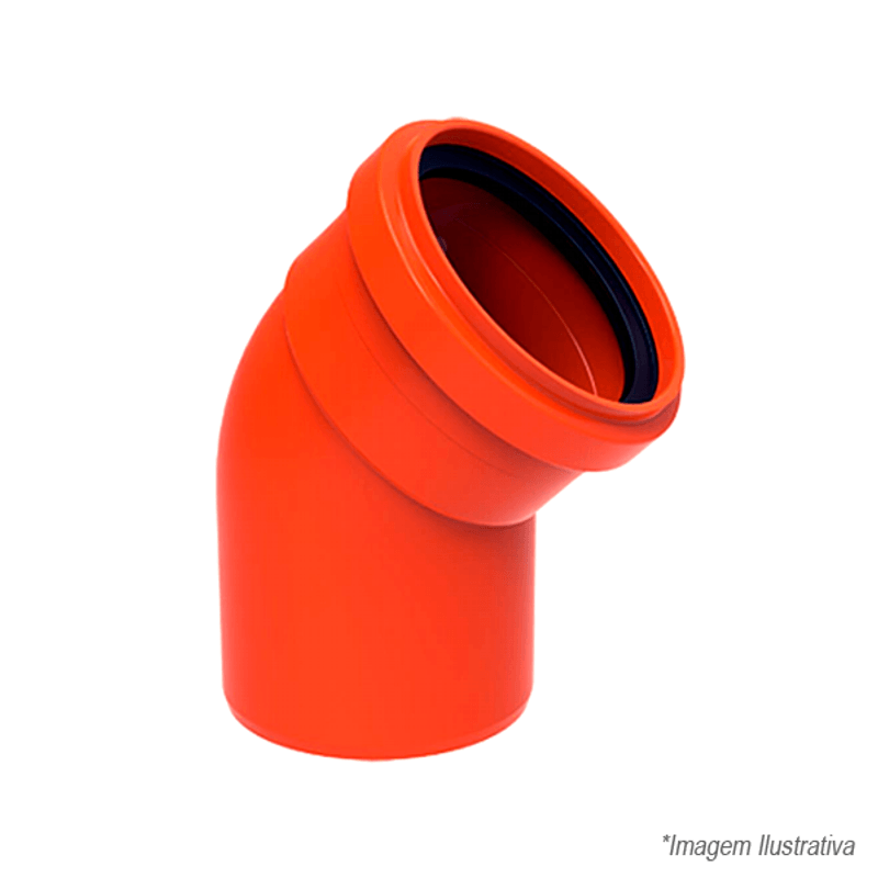 Joelho 45º Graus Esgoto Redux DN100mm Laranja - 100002798 - Tigre Joelho 45º Graus Esgoto Redux DN100mm Laranja - 100002798 - Tigre