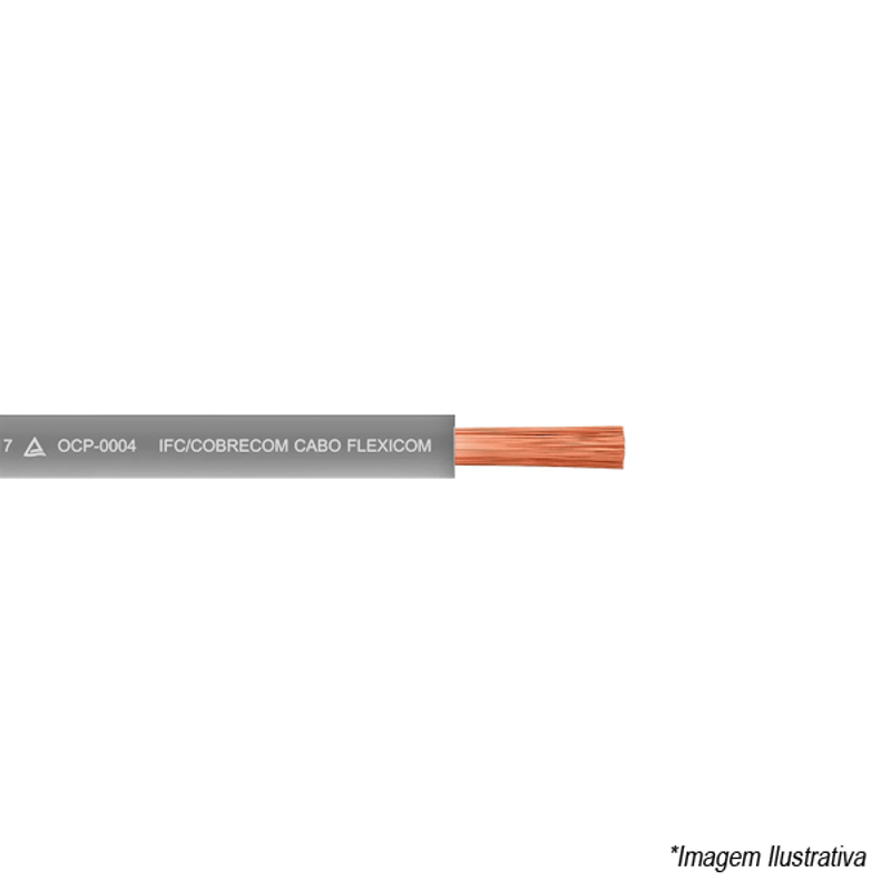 Cabo Flexível Antichama 750V 1,5mm Cinza Metro Cobrecom Cabo Flexível Antichama 750V 1,5mm Cinza Metro Cobrecom