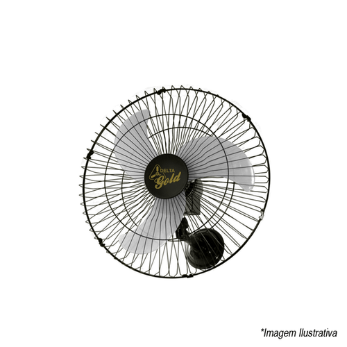 Ventilador Delta Oscilante Parede Preto 60CM BIV Gold 73-6325