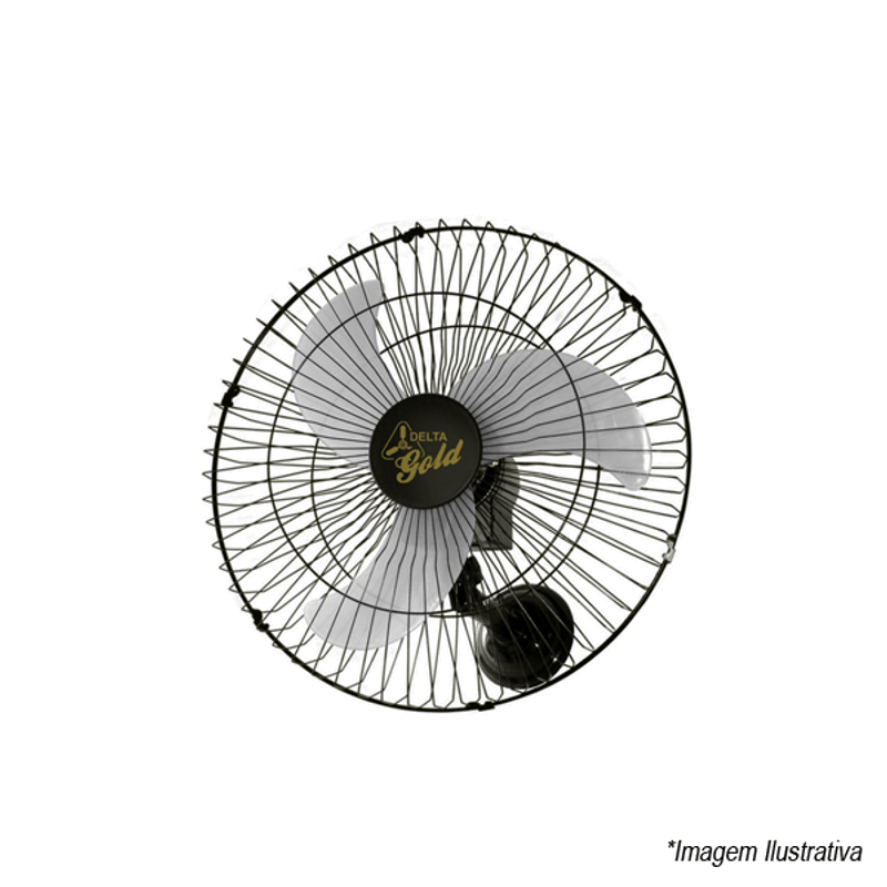 Ventilador Delta Oscilante Parede Preto 60CM BIV Gold 73-6325 Ventilador Delta Oscilante Parede Preto 60CM BIV Gold 73-6325