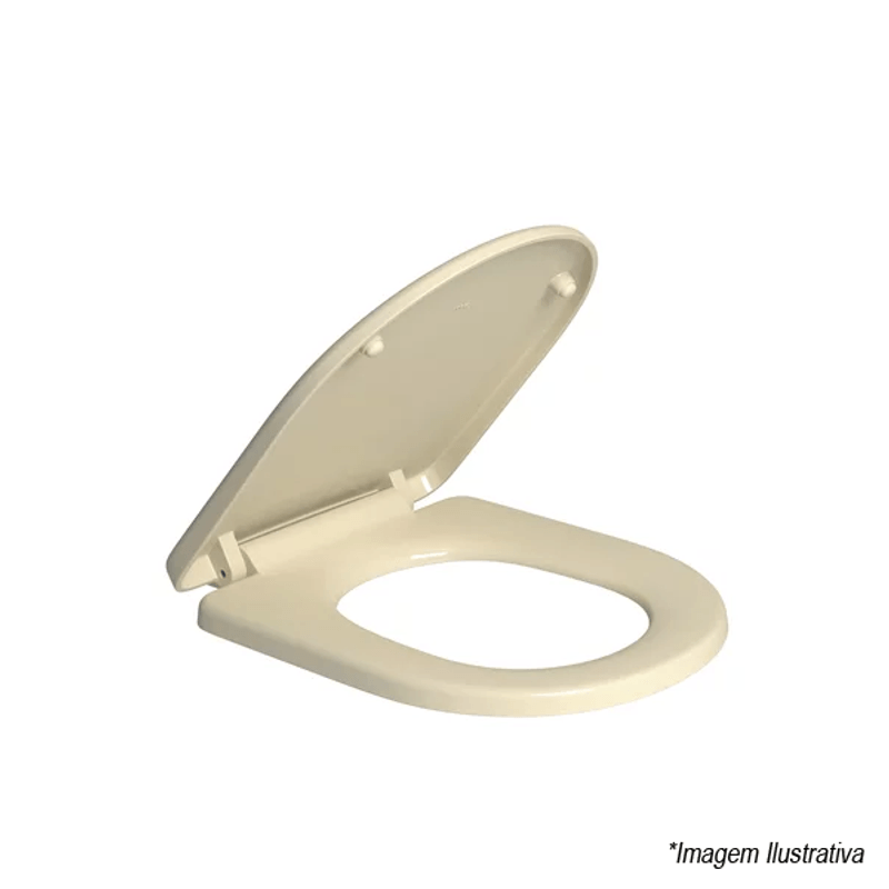 Assento Sanitário Slow Close Creme Level AP.65.37 - Deca Assento Sanitário Slow Close Creme Level AP.65.37 - Deca