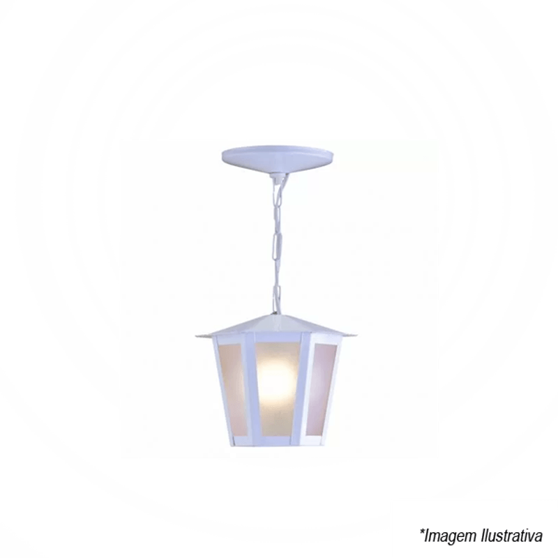 Pendente de Aço Ideal Sextavado Branco L-1-C BR Pendente de Aço Ideal Sextavado Branco L-1-C BR