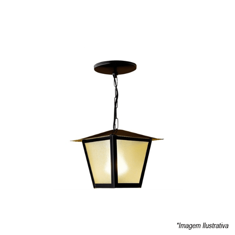 Pendente de Aço Quadrado Preto L-4-C PT Ideal Pendente de Aço Quadrado Preto L-4-C PT Ideal