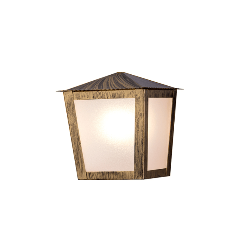 Arandela de Aço Ideal Quadrada Ouro Velho L-15-B Arandela de Aço Ideal Quadrada Ouro Velho L-15-B