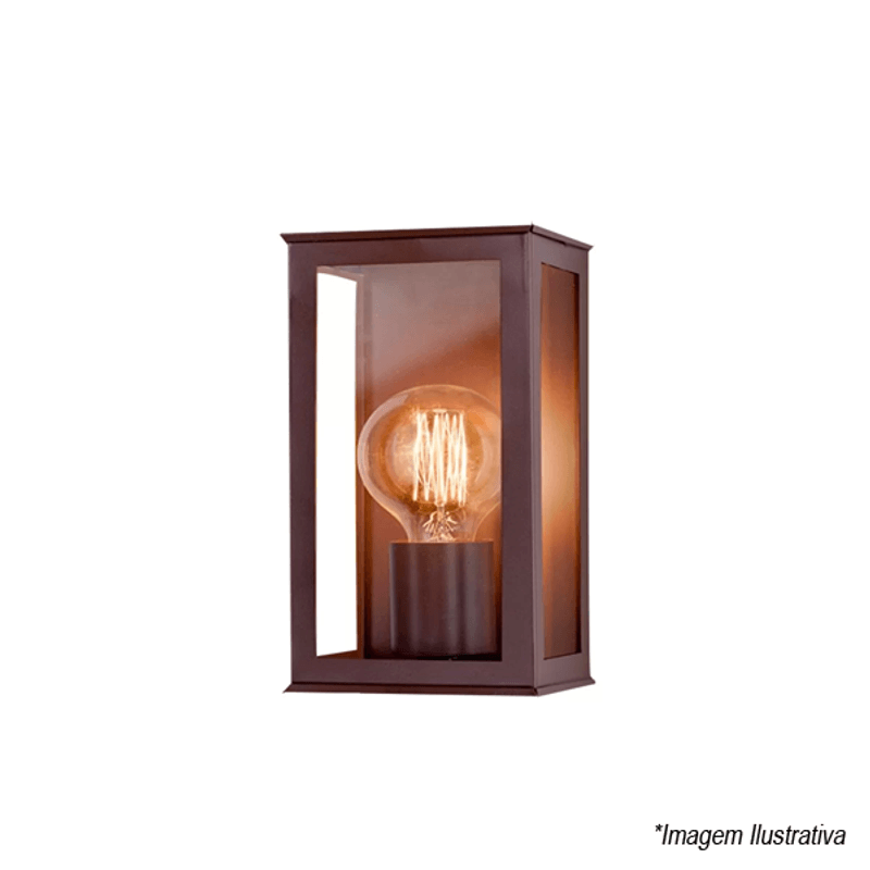 Arandela de Aluminio Ideal Quad Vd Transp 260 Vintage Marrom Arandela de Aluminio Ideal Quad Vd Transp 260 Vintage Marrom