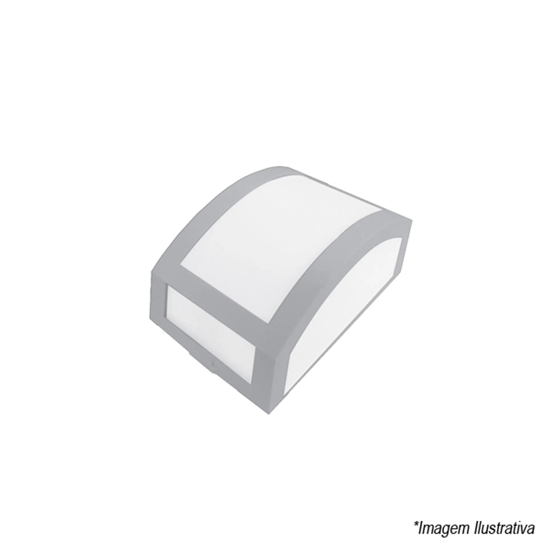 Arandela de Policarbonato Ideal Branca Pequena 4236 Arandela de Policarbonato Ideal Branca Pequena 4236