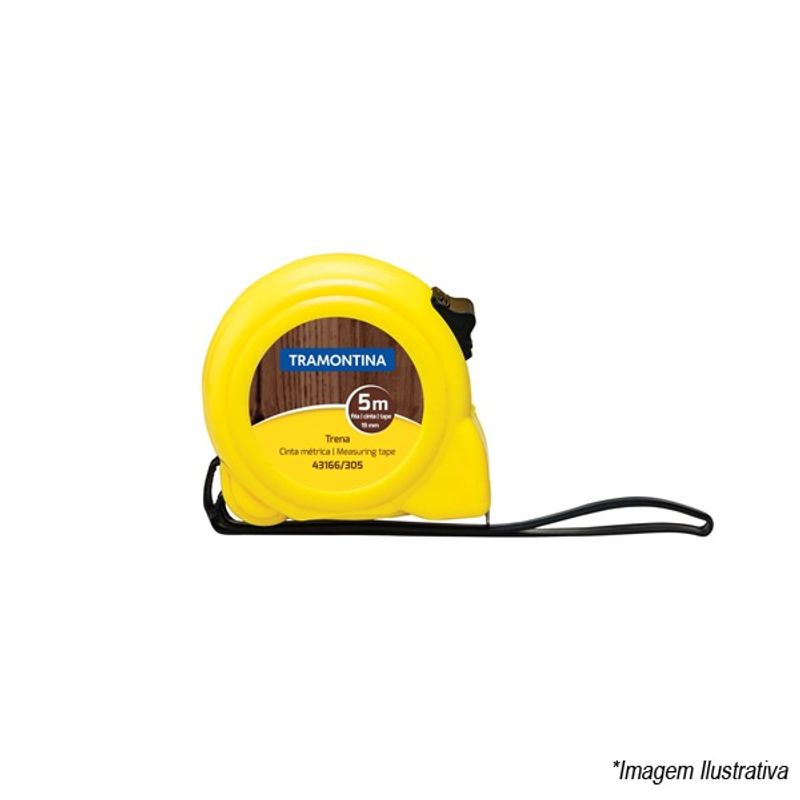 Trena Tramontina com Fita de Aço 5m 43166305 Trena Tramontina com Fita de Aço 5m 43166305