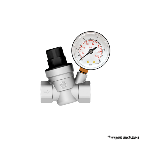 Válvula Redutora de Pressão 3/4´ com Manometro e Filtro 9666 Censi
