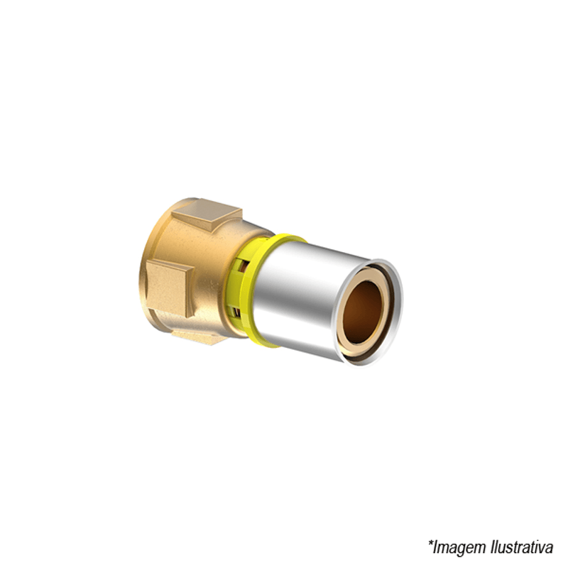 Adaptador Fixo Fêmea Alpex Gás 16x1/2'' 37666530 Tigre Adaptador Fixo Fêmea Alpex Gás 16x1/2'' 37666530 Tigre