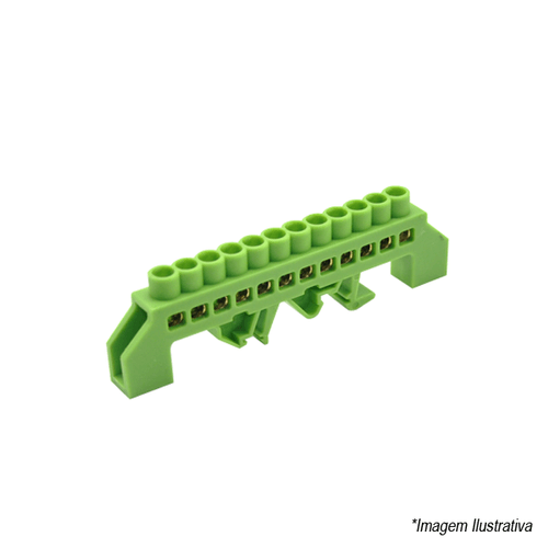 Barramento Terra 10 Furos Verde 399 JNG